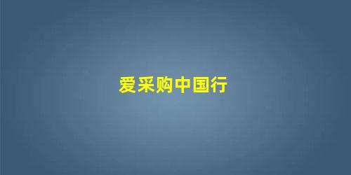 爱采购中国行